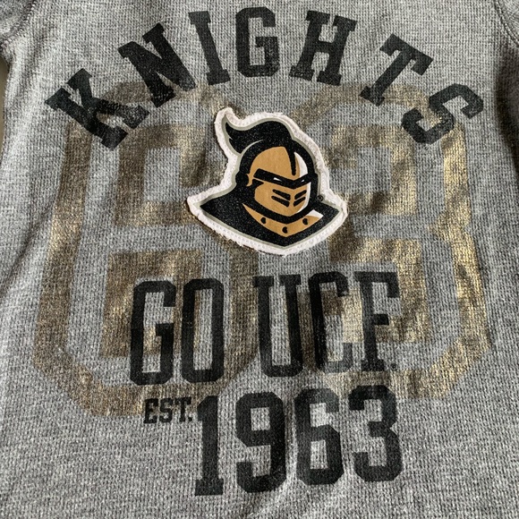 Victoria’s Secret PINK UCF grey light waffle thermal long-sleeve shirt SZ. SMALL - Picture 3 of 8